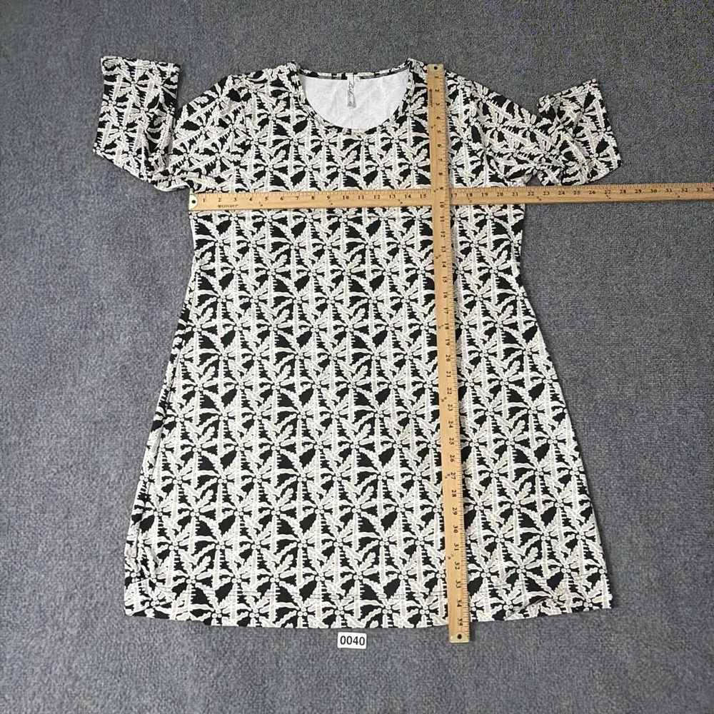 Lulu B Dress‎ Womens XL Black Starfish Print Stretch Resort Cruise Beach - Picture 4 of 10